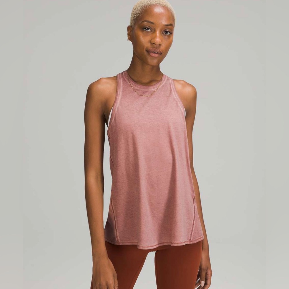 Lululemon All Tied Up Tank Top in Sublimado Pigment Dye Spiced Chai